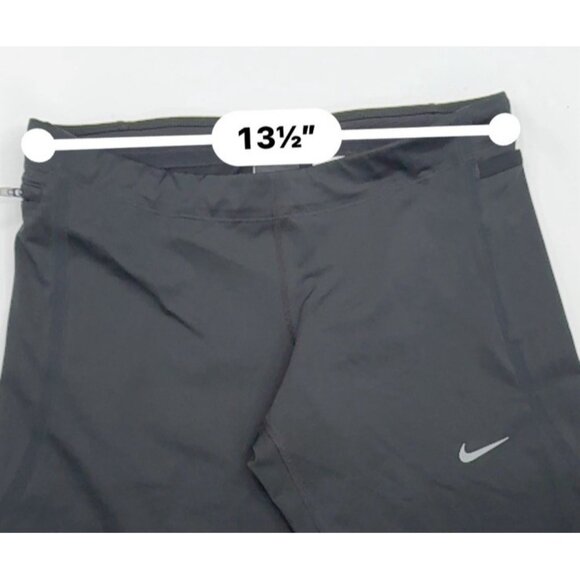 Nike Womens Dri Fit Tech Tights Drawstring Pockets Mesh Ankle Zippers Black Sz M - Picture 13 of 16
